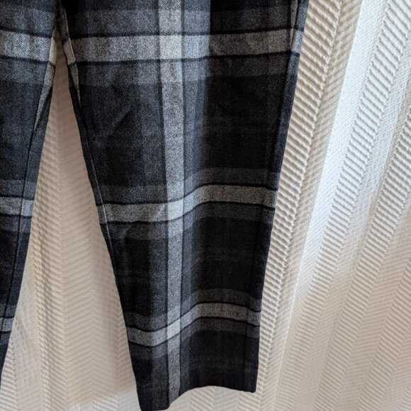 Aritzia Wilfred Wool Cashmere blend Grey Chambery Check Pant Plaid Size 4 - Picture 9 of 11